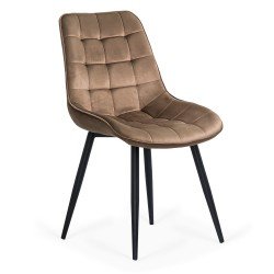Velvet living chair and metal frame BUC 206 brown Velvet living chair and metal frame BUC 206 brown
