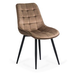 Velvet living chair and metal frame BUC 206 brown Velvet living chair and metal frame BUC 206 brown