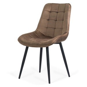Velvet living chair and metal frame BUC 206 brown Velvet living chair and metal frame BUC 206 brown