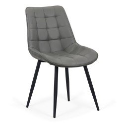 Eco leather kitchen chair BUC 206P gray Eco leather kitchen chair BUC 206P gray