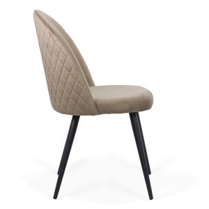 Velvet living room chair BUC 207 beige Velvet living room chair BUC 207 beige