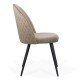 Velvet living room chair with black legs BUC 207 beige