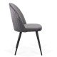 Velvet living room chair with black legs BUC 207 grey Velvet living room chair with black legs BUC 207 grey