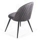 Velvet living room chair with black legs BUC 207 grey Velvet living room chair with black legs BUC 207 grey