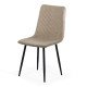 Velvet living room chair with black legs BUC 208 beige