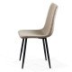 Velvet living room chair with black legs BUC 208 beige