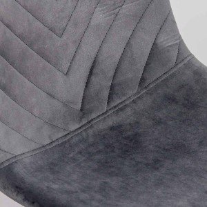 Scaun living din catifea cu picioare negre BUC 208 gri Scaun living din catifea cu picioare negre BUC 208 gri