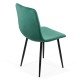 Velvet living room chair with black legs BUC 208 green