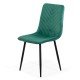 Velvet living room chair with black legs BUC 208 green