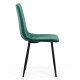 Velvet living room chair with black legs BUC 208 green