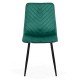 Velvet living room chair with black legs BUC 208 green