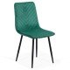 Velvet living room chair with black legs BUC 208 green