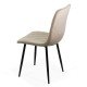 Velvet living room chair with black legs BUC 209 beige