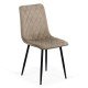 Velvet living room chair with black legs BUC 209 beige