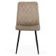 Velvet living room chair with black legs BUC 209 beige