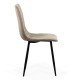 Velvet living room chair with black legs BUC 209 beige