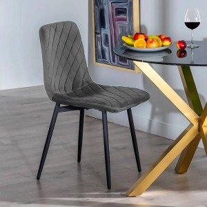 Scaun living catifea BUC 209 gri Scaun living catifea BUC 209 gri