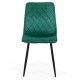 Velvet living room chair with black legs BUC 209 green