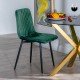 Velvet living room chair with black legs BUC 209 green