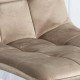Scaun living bej din catifea BUC 211 cu picioare metalice