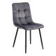 Scaun gri BUC 211 din catifea cu structură metalică