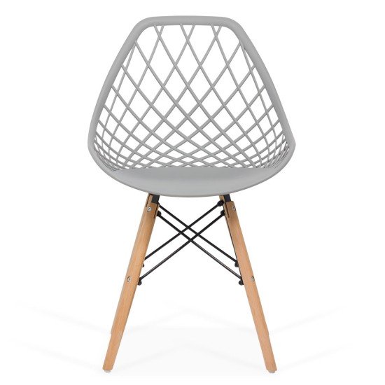 Modern plastic chair BUC 220 grey