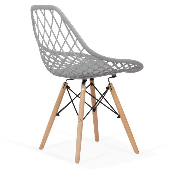 Modern plastic chair BUC 220 grey