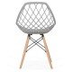 Modern plastic chair BUC 220 grey