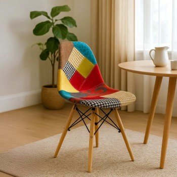 Scaune living tapitat BUC 232C multicolor