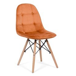 Scaun living catifea BUC 232V portocaliu Scaun living catifea BUC 232V portocaliu
