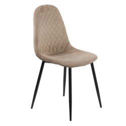 Velvet kitchen chair BUC 237X beige
