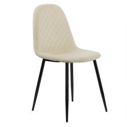 Cream velvet kitchen chair BUC 237X