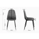 Scaun de bucatarie din catifea BUC 237X bej