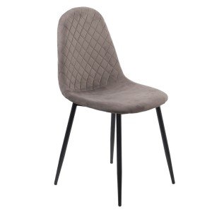 Scaun de bucatarie din catifea BUC 237X gri Scaun de bucatarie din catifea BUC 237X gri