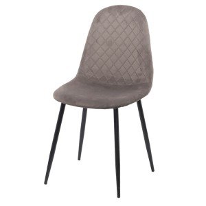 Scaun de bucatarie din catifea BUC 237X gri Scaun de bucatarie din catifea BUC 237X gri