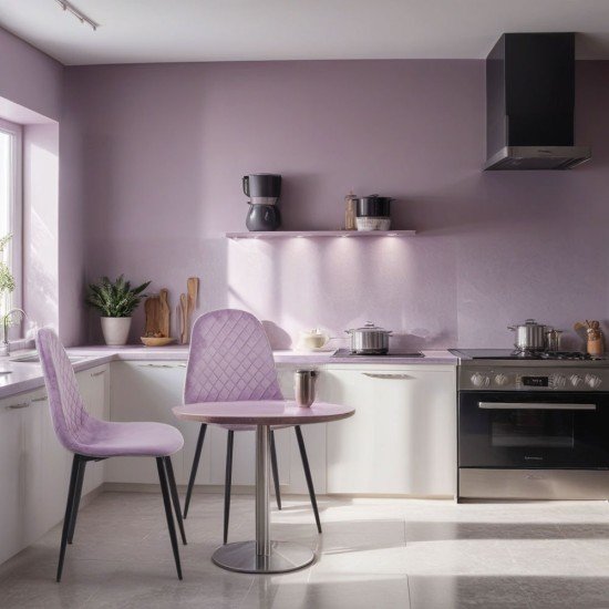 Velvet kitchen chair BUC 237X purple