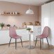 Velvet kitchen chair BUC 237X pink