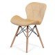 Velvet kitchen chair and wooden frame BUC 241V beige