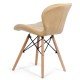 Velvet kitchen chair and wooden frame BUC 241V beige