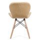 Velvet kitchen chair and wooden frame BUC 241V beige