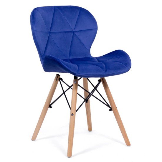 Velvet kitchen chair and wooden frame BUC 241V royal blue Velvet kitchen chair and wooden frame BUC 241V royal blue