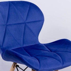 Scaun de bucatarie din catifea si cadru din lemn BUC 241V bleumarin Scaun de bucatarie din catifea si cadru din lemn BUC 241V bleumarin