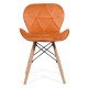 Velvet kitchen chair and wooden frame BUC 241V orange