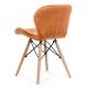 Velvet kitchen chair and wooden frame BUC 241V orange