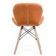 Velvet kitchen chair and wooden frame BUC 241V orange