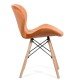 Velvet kitchen chair and wooden frame BUC 241V orange