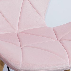 Velvet kitchen chair and wooden frame BUC 241V pink Velvet kitchen chair and wooden frame BUC 241V pink