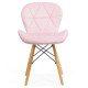 Velvet kitchen chair and wooden frame BUC 241V pink