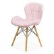 Velvet kitchen chair and wooden frame BUC 241V pink