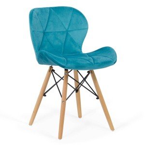 Velvet kitchen chair and wooden frame BUC 241V turquoise Velvet kitchen chair and wooden frame BUC 241V turquoise